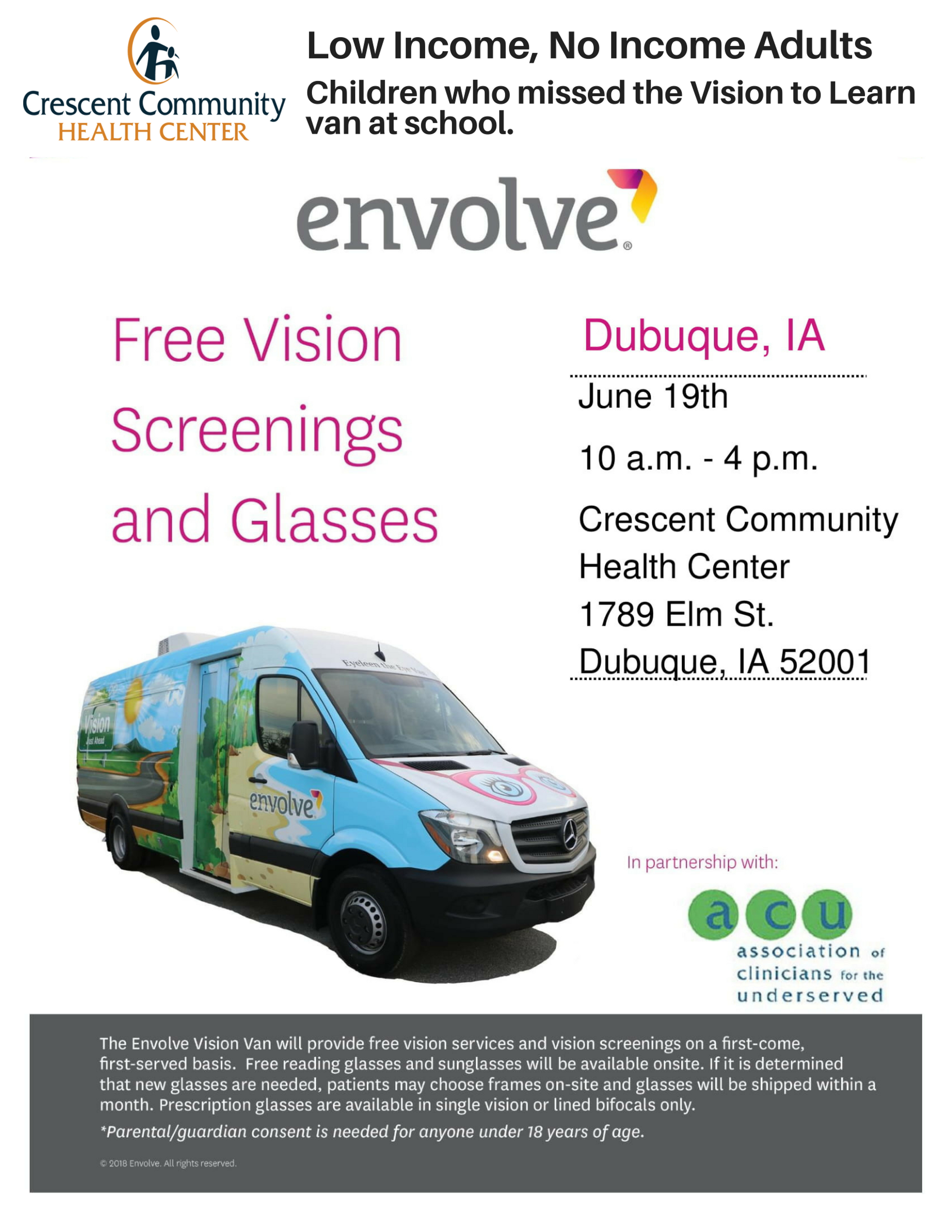 Free Vision Screenings and Glasses