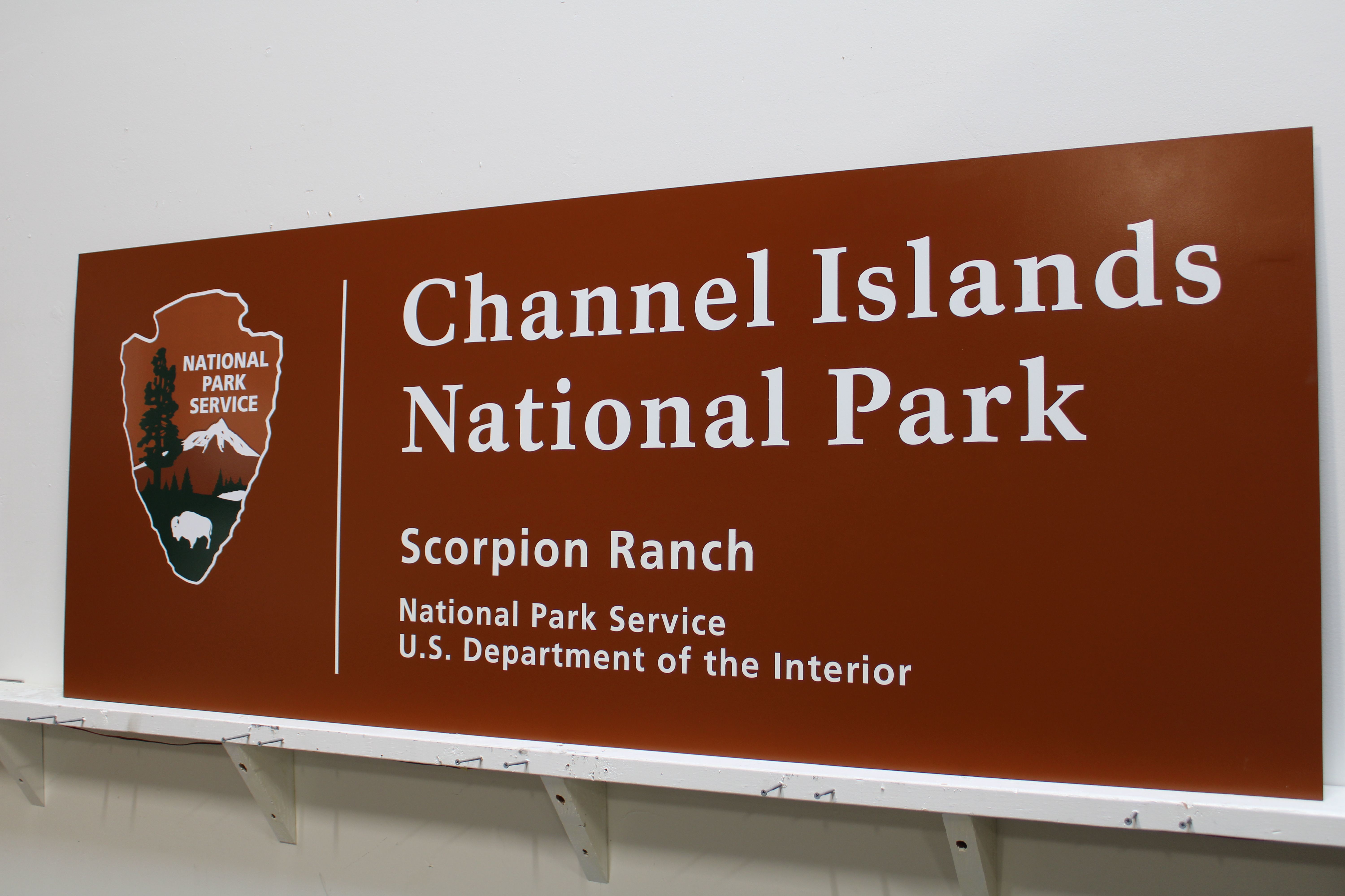 M8010 - Large Single-faced Aluminum Wall Sign  for  Channel Islands National Park 