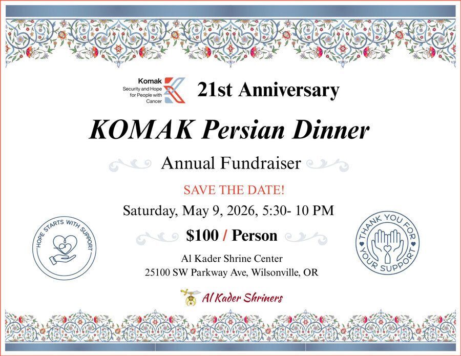 Persian Dinner Annual Fundraiser for Cancer Patient 