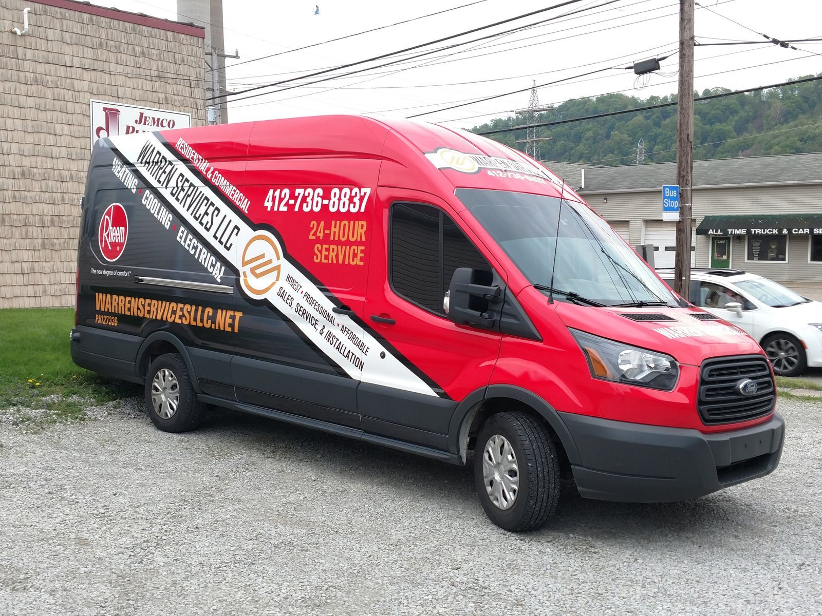 Warren Services LLC full van wrap