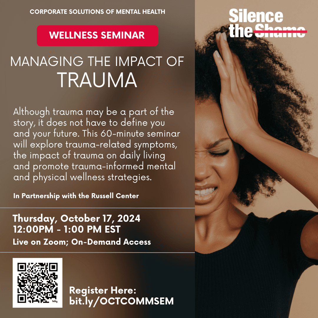 October 17th @ 12PM EST: Managing the Impact of Trauma
