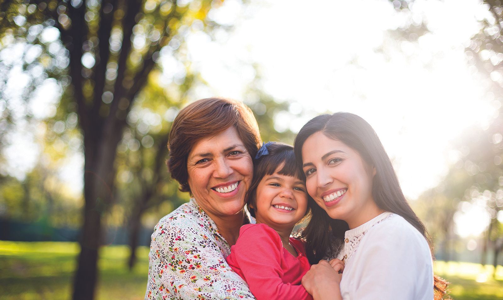 Smiling family.