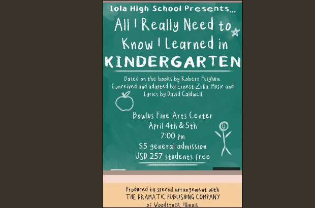 Iola High School presents, "All I Really Need to Know I Learned in KINDERGARTEN