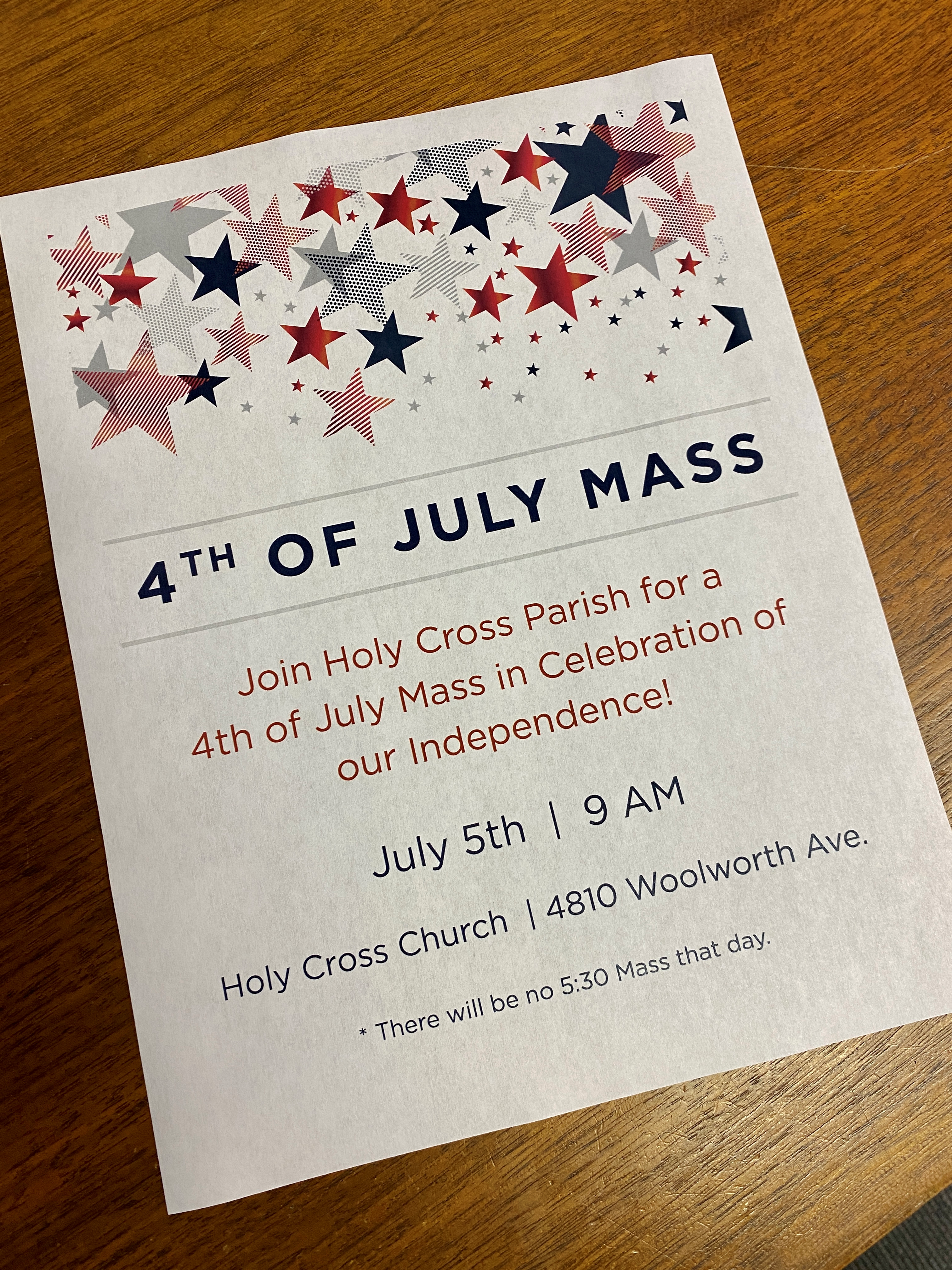 Fourth of July Mass