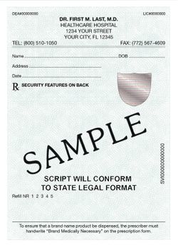 Tamper proof prescription pads with security hologram