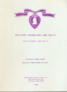 Military Casualties & MIAs - State of Oregon WW II, pp.285