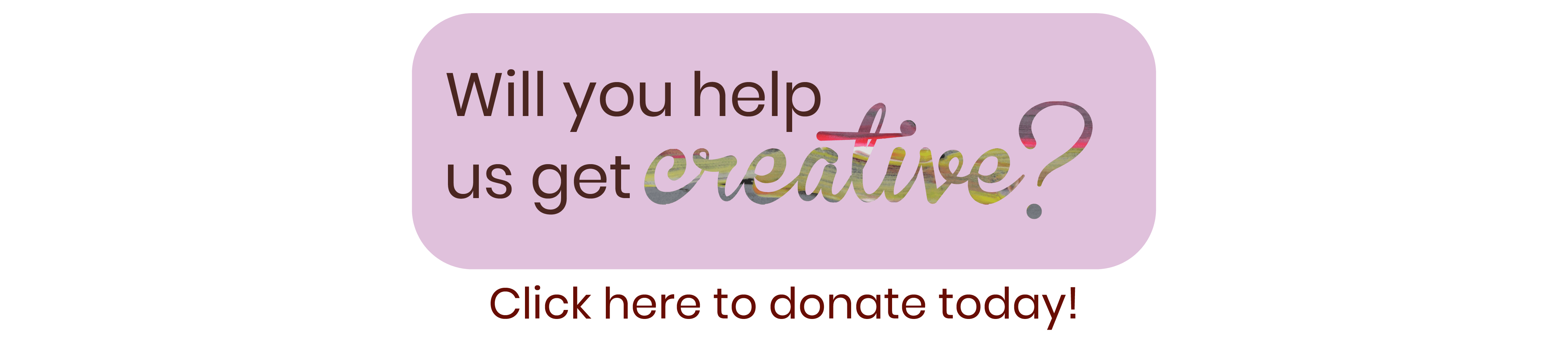 Blue and green rectangular graphic with text that reads Donate Today with a link to donate