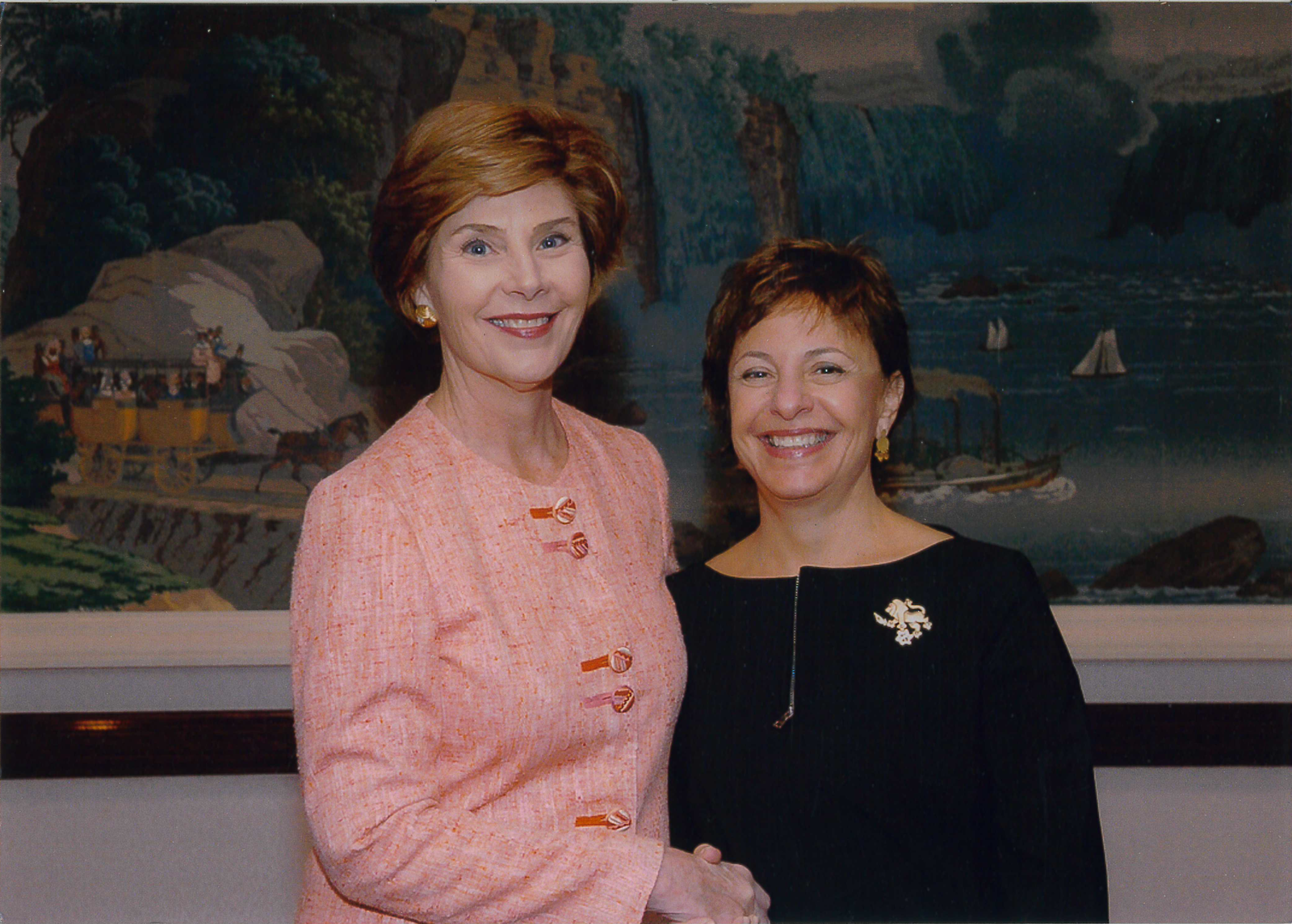 Laura Bush and Michele Rosen, 2005.