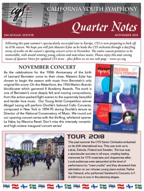 November 2018 Quarter Notes