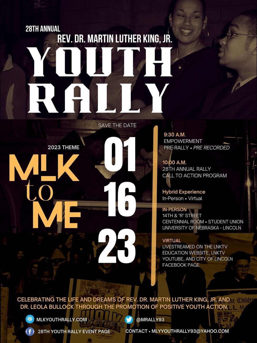 28th Annual Rev. Dr. Martin Luther King, Jr. Youth Rally January 16th, 2023 