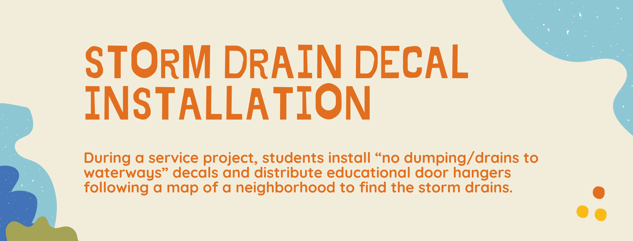 Storm Drain Decal Installation