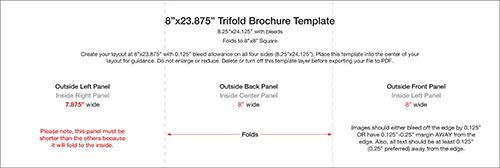 8x24 Wide Trifold Brochure Guidelines