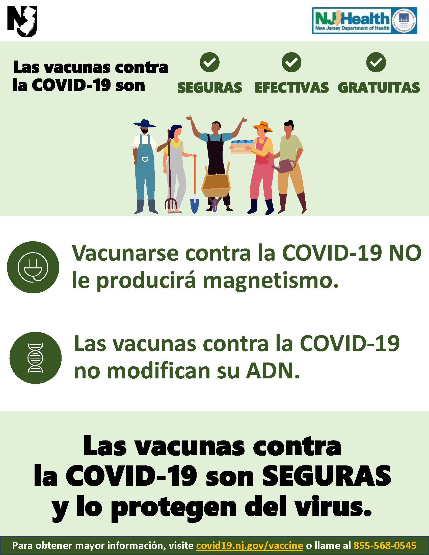 COVID-19 Vaccine DNA Myth flyer (Spanish)