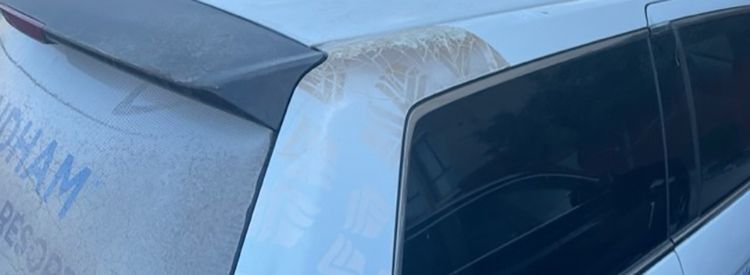 Vehicle Wrap Discolored and Cracking