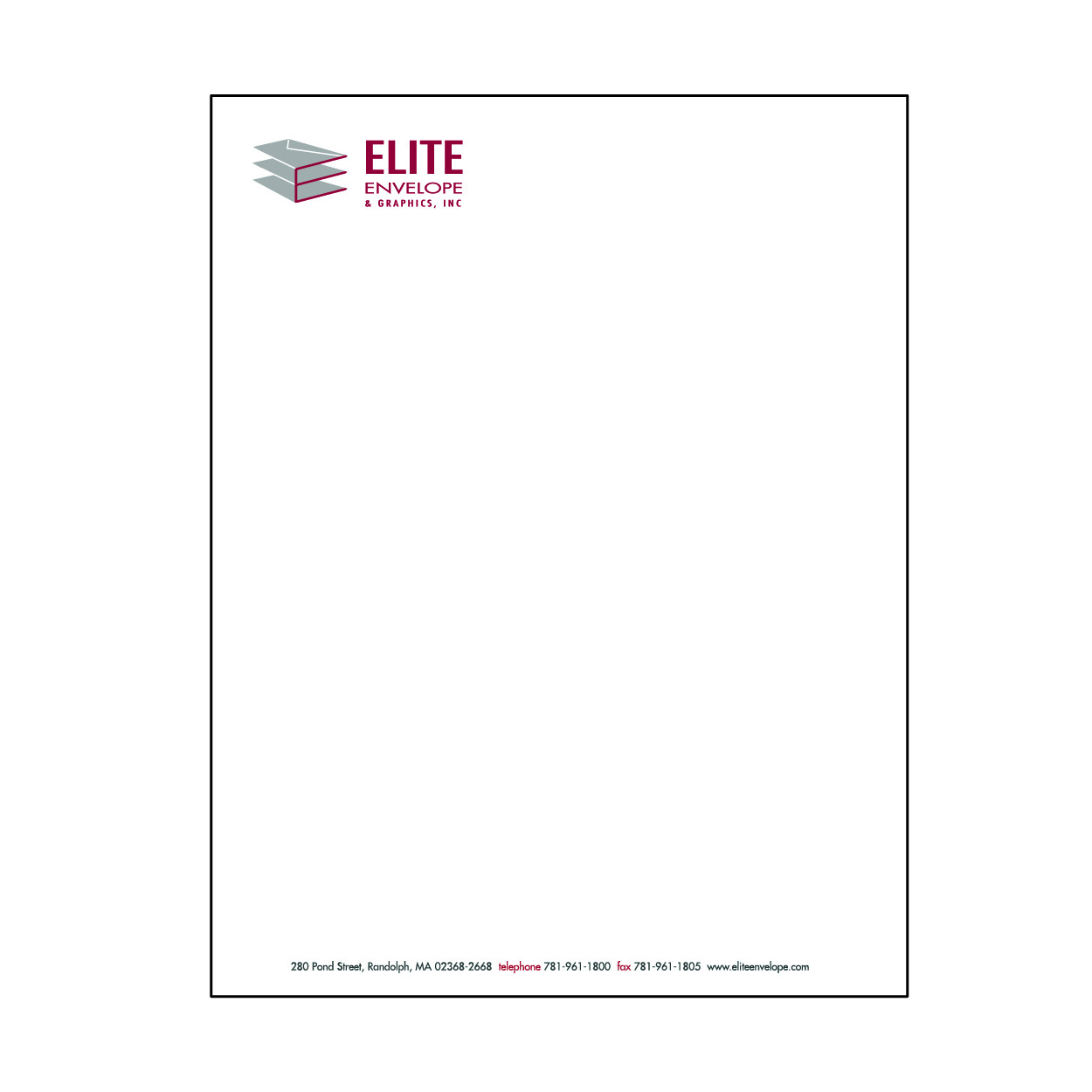 8 1/2 x 11 Letterhead and forms - two color