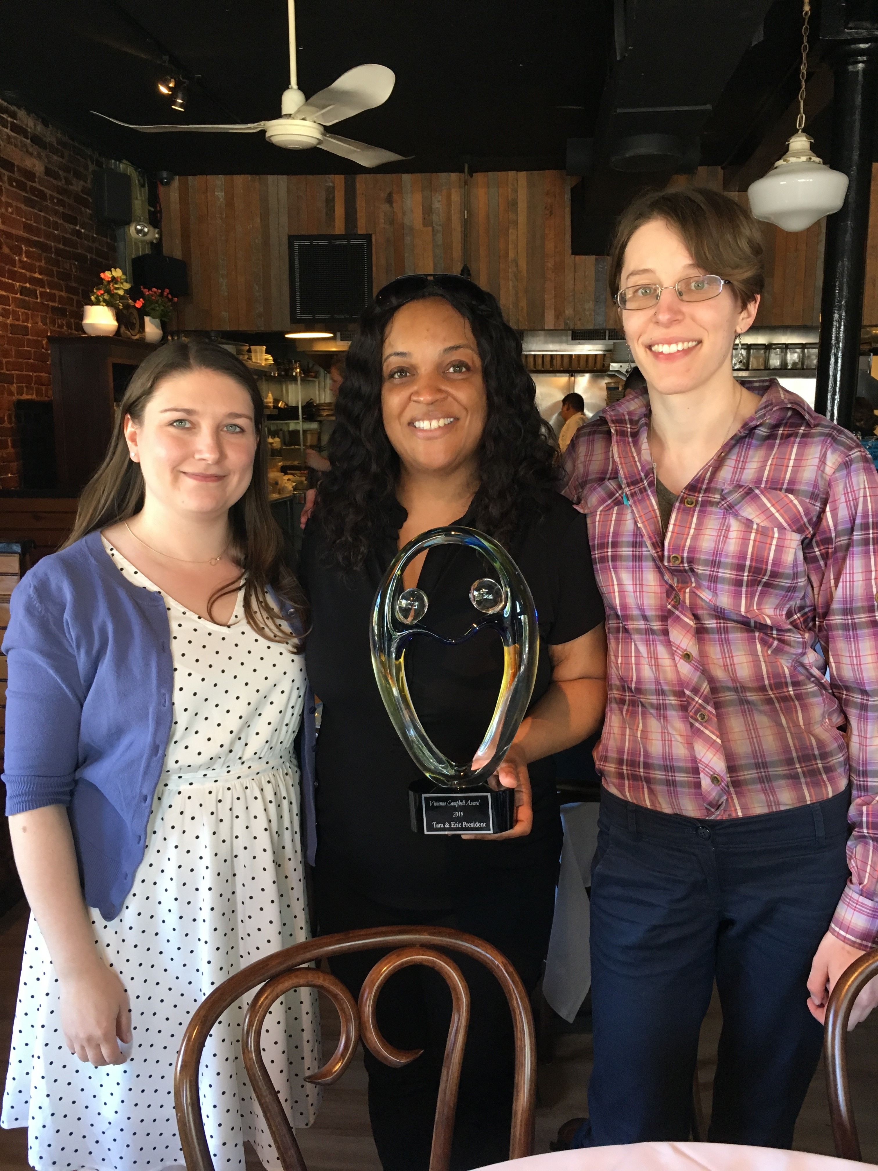 Tara and Eric President Win the Vivienne Campbell Award