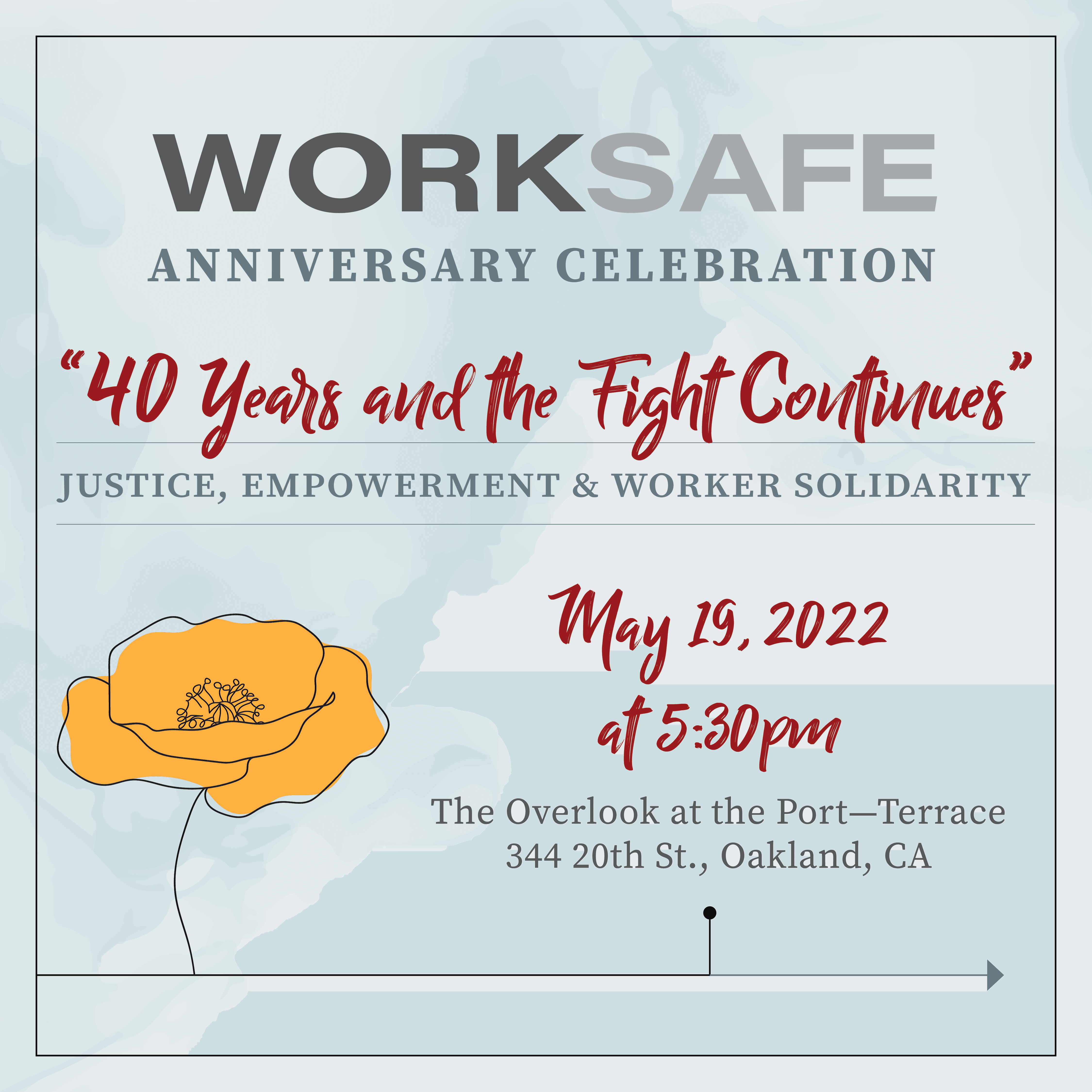 May 19, 2022 - Worksafe's 40th Anniversary Event