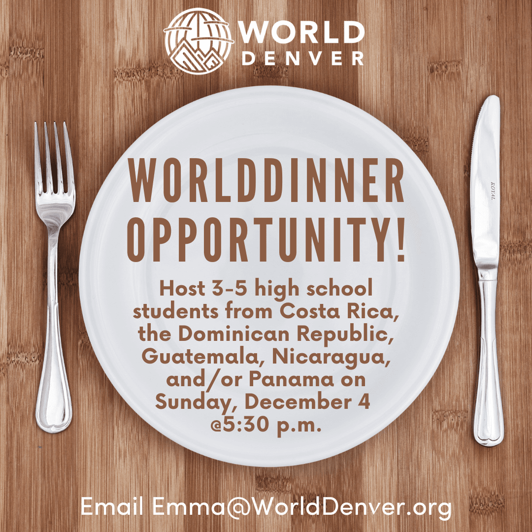 Host a WorldDinner on December 4