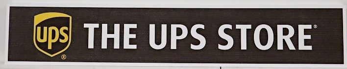 S28014A - Carved and Sandblasted HDU Sign for "The UPS Store" with Logo