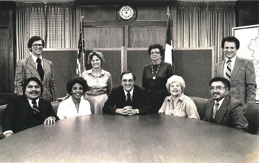 Ms. Gilliam (bottom, second from left) with her DISD colleagues 