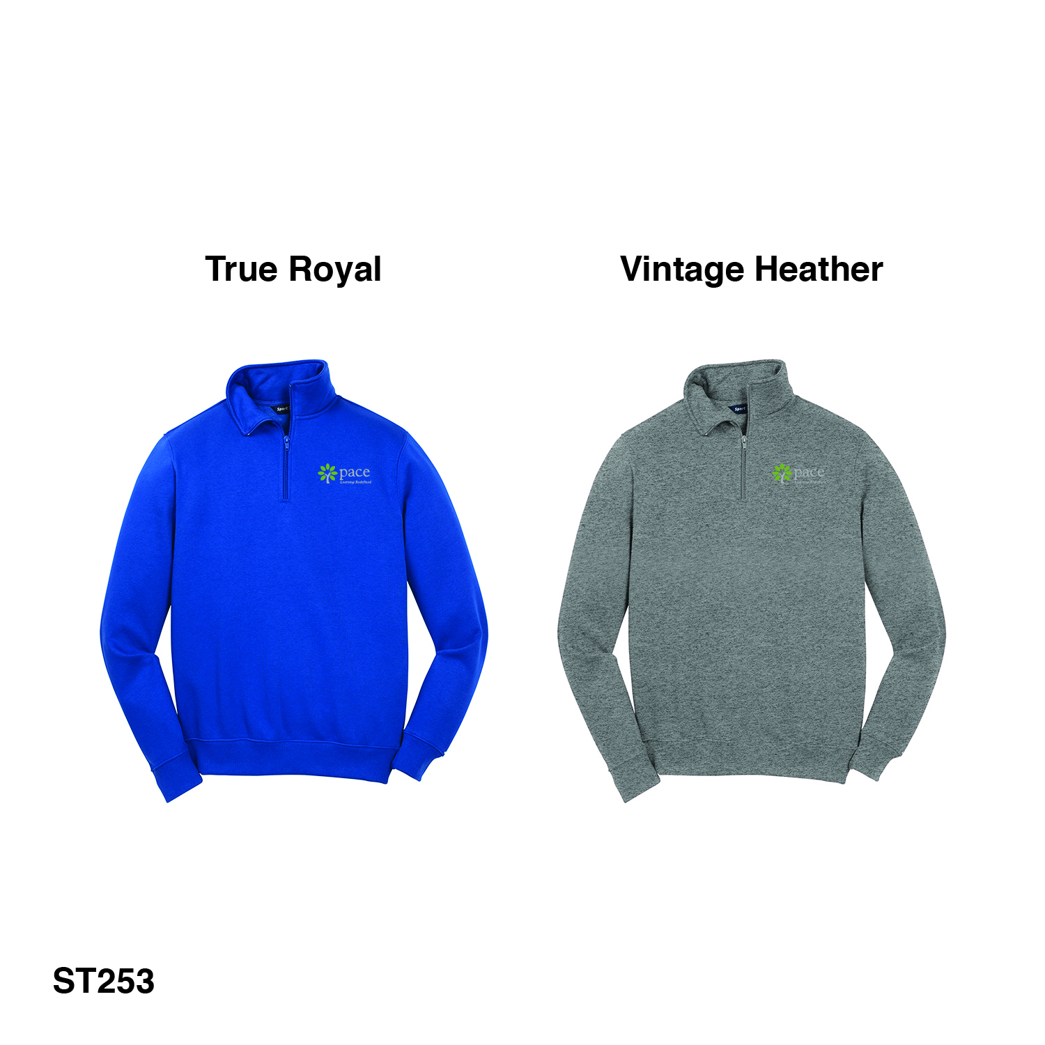 Sport-Tek® 1/4-Zip Sweatshirt (True Royal & Vintage Heather)