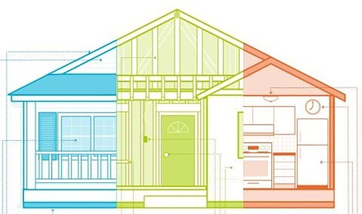 Blueprint of a house.