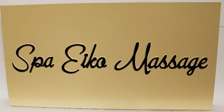 B11216 - Carved Sign for the "Spa Eika Massage"