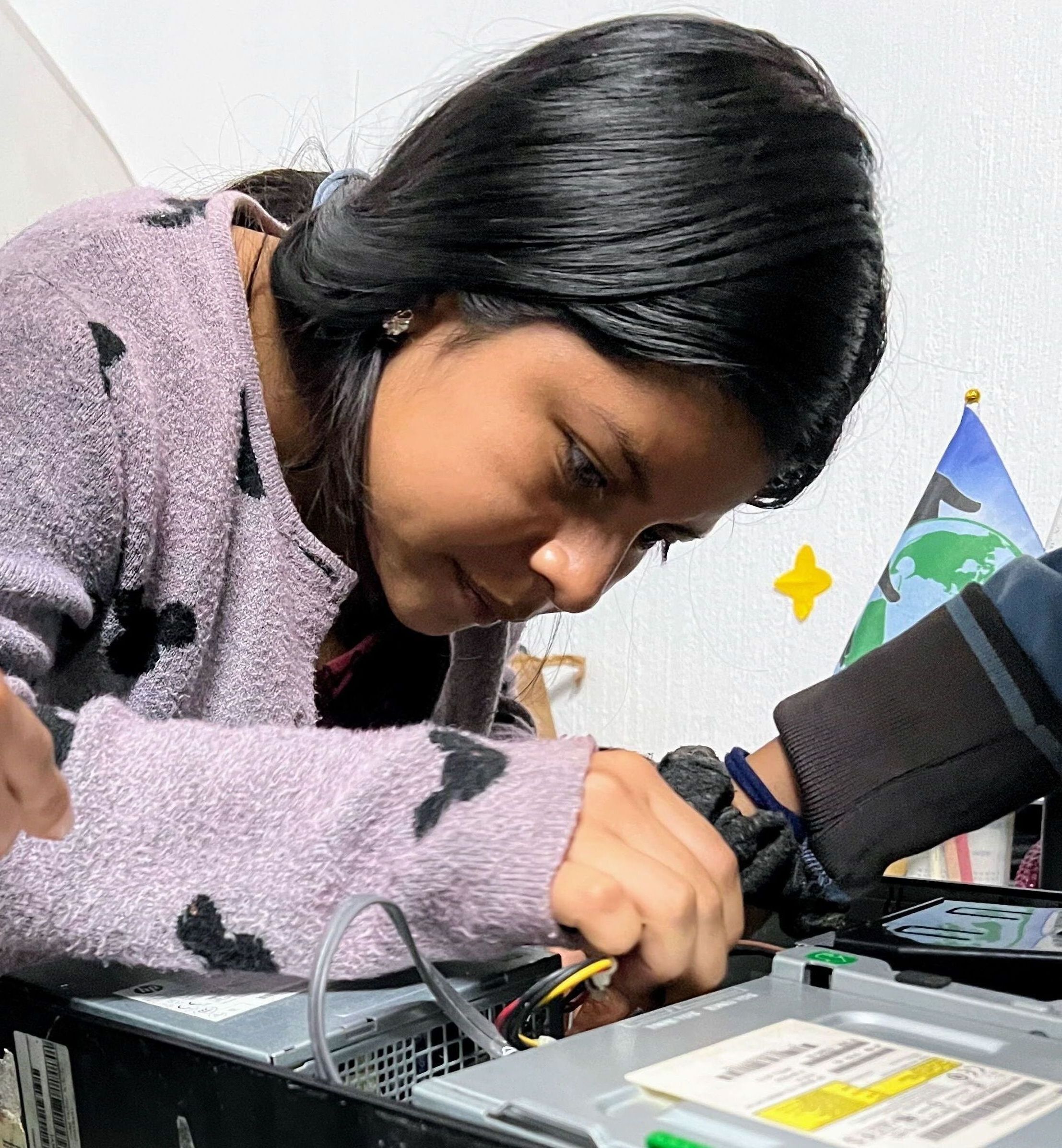 Girl in STEM activity