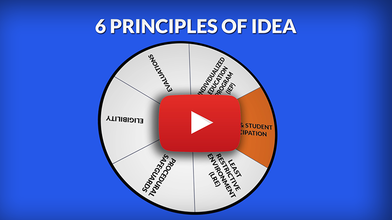 Link to youtube video 6 Principles of IDEA: Parent & Student Participation
