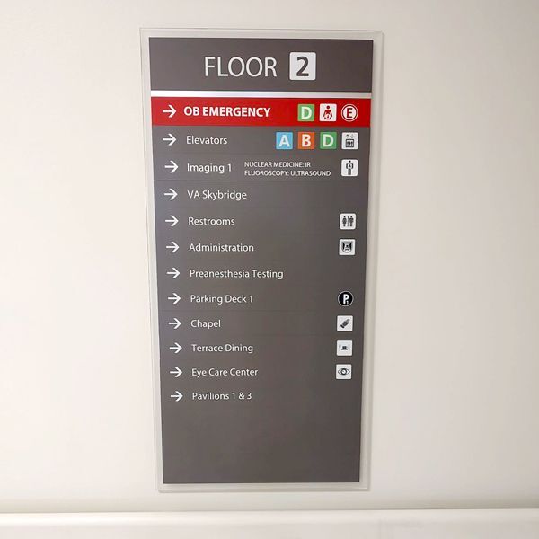 Wellstar Hospital Directory Sign