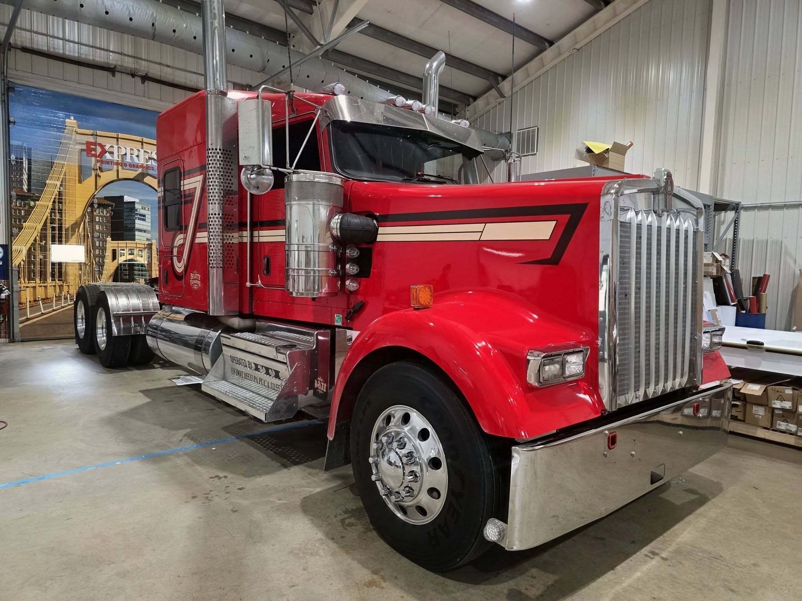 Beatty Transport sleeper truck graphics