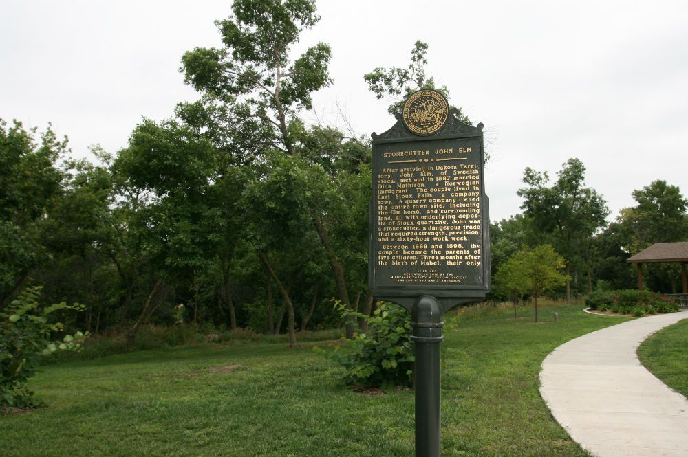 John Elm historical marker (front)