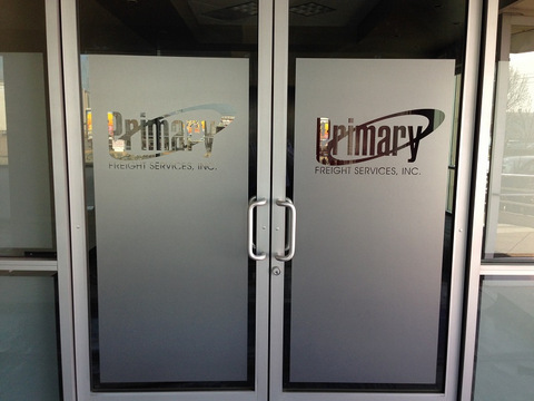 Frosted vinyl window graphics Orange County