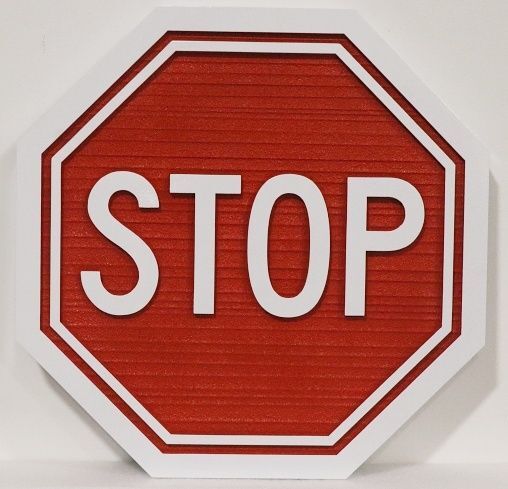 H17167A - Carved HDU STOP Sign