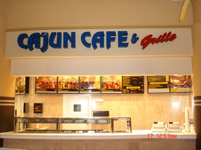 Cajun Cafe Storefront Sign