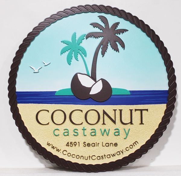 Carved wooden Seashore, Beach and Nautical Signs and Plaques