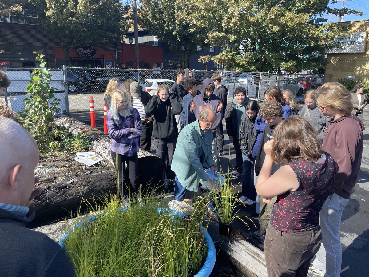 High schoolers visiting Port of Seattle