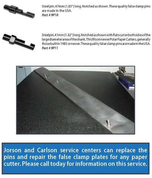 Polar false clamp pins and repair