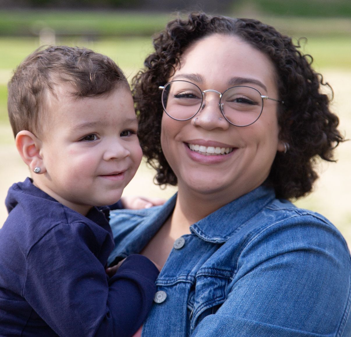 Single mother and son preparing to move into new Habitat home