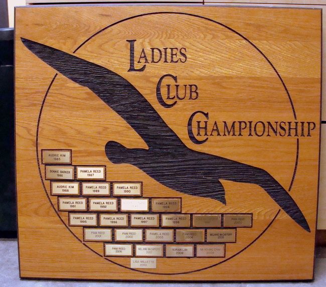 M3078 - Engraved Wood Club Plaque (Gallery 14)