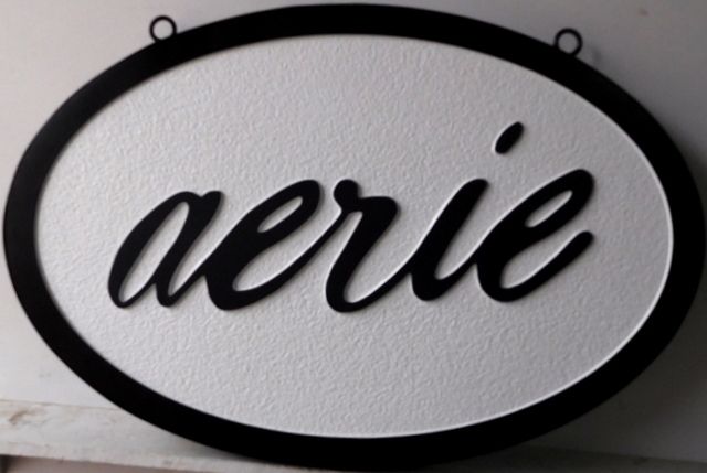 SA28045 - Carved HDU Sign for the "Aerie" Store.