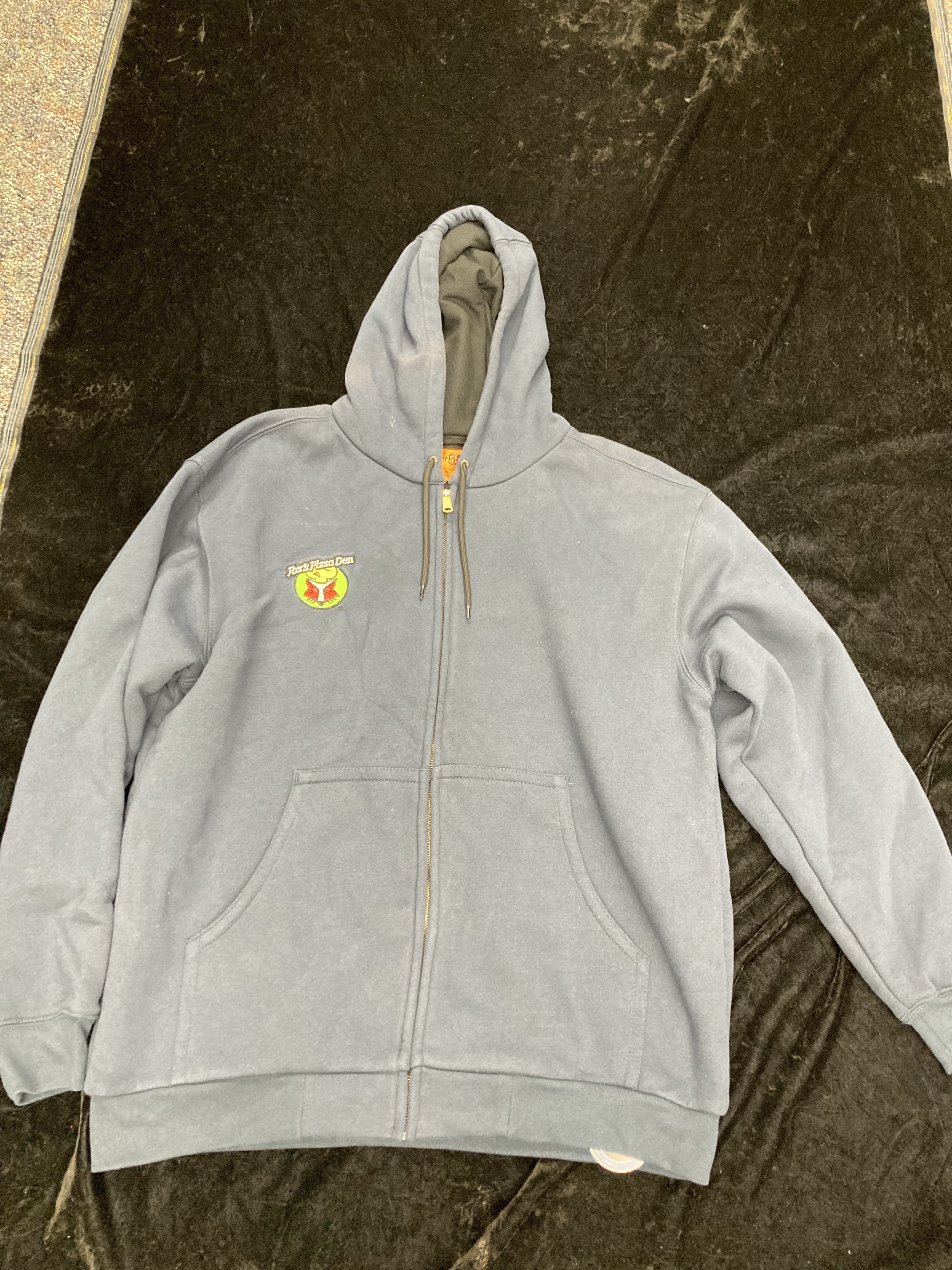 SALE Fox's Logo - XL Dark Blue Full-Zip Hoodie