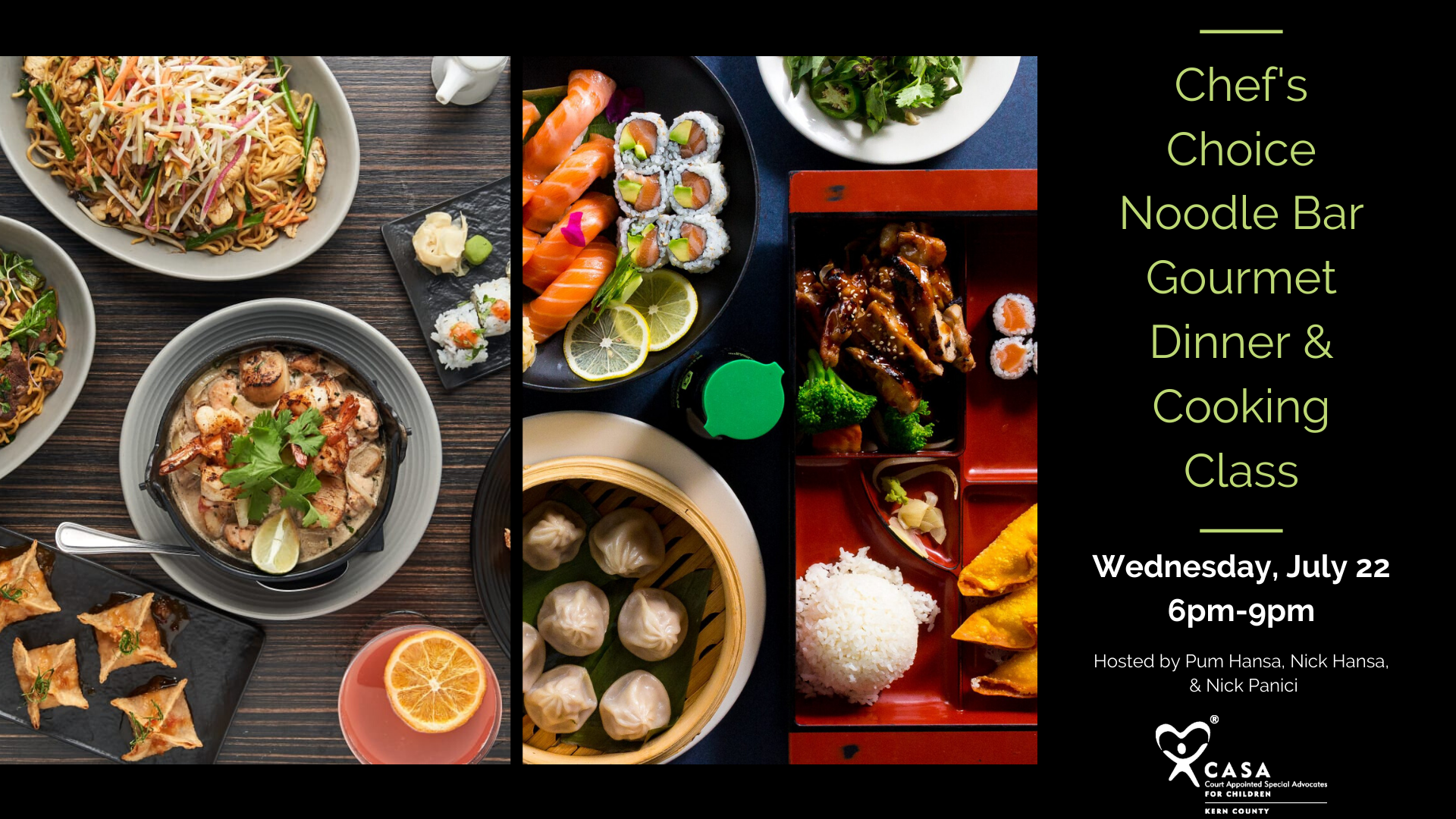 Chef’s Choice Noodle Bar – Gourmet Dinner & Cooking Class