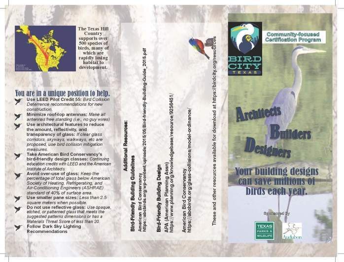 Bird Safety instructions, tips for keeping birds from flying into windows, Riverside Nature Center | Kerrville, TX