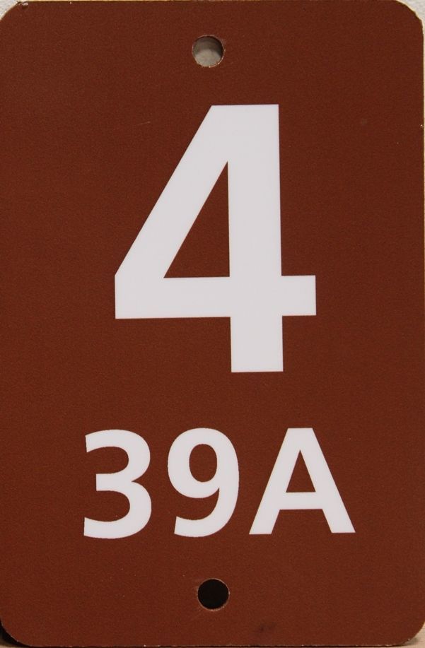 G16175 - Direct Printed Aluminum Campsite Number Sign 