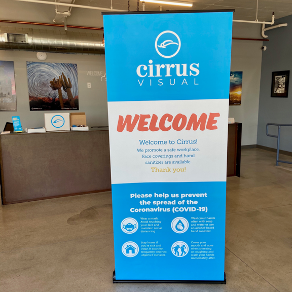 Cirrus Welcome Banner Stand