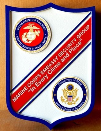 CB5430 - Emblem of Marine Corps  Embassy Security Group, Two-level and Engraved relief