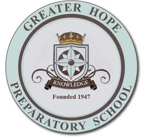 Y34830 - Carved 2.5-D HDU Wall Plaque of the Seal of the Greater Hope Preparatory School