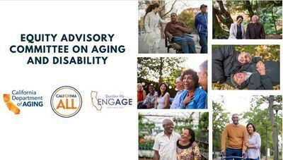 Equity Advisory Committee on Aging and Disability meeting banner