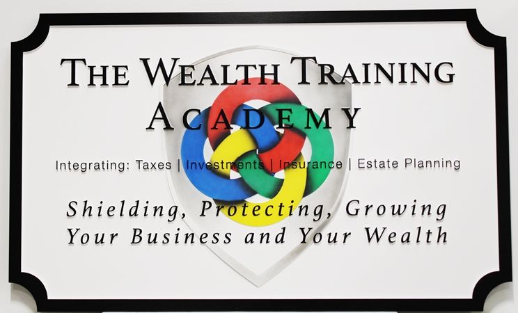 C12098 - Carved 2.5D Multi-Level  Sign for the The Wealth Training Academy 